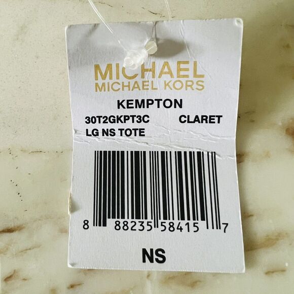 MICHAEL KORS Kempton Claret Burgundy Large Nylon Tote Bag - Picture 10 of 10